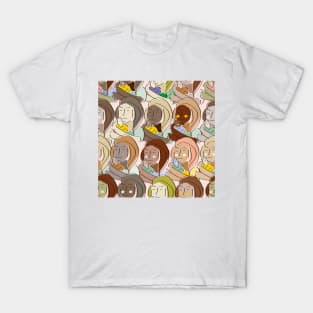 Mothers Day Vector Seamless Fashion Pattern T-Shirt